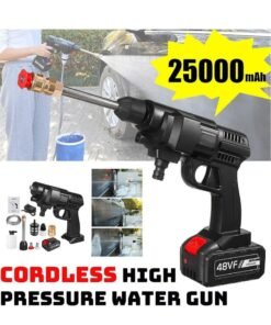 48V 25000mAh 30Bar Cordless High Pressure Car Washer with Nozzles Water Gun Set Garden Cleaning Jet Car Washing Machine