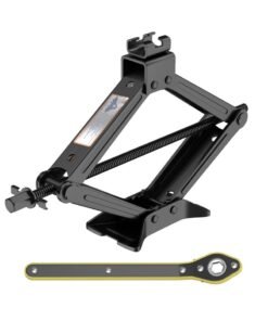 PROTON Scissor Jack for Car - 2 Ton (4409 lbs) Car Jack Kit with Saving Effort Ratchet Design,Car Tire Jack for Auto/SUV/MPV (2 Ton)