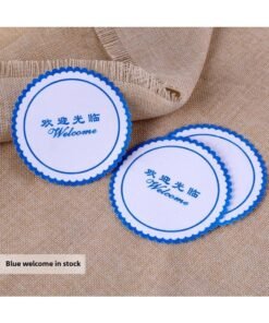 Hotel Supplies Bar Teahouse Hotel Guest Room Disposable Absorbent Coaster Tea Coaster Coaster Printing-Specifications:Blue ]