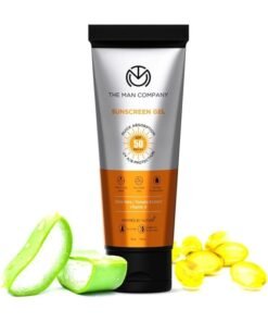 The Man Company Oil-Free Sunscreen Gel SPF 50 PA+++ For Men- 50gm | Infused with Aloe Vera, Tomato Extract & Vitamin E | UV A/B Protection | No White Cast & Quick Absorption | For Oily Skin