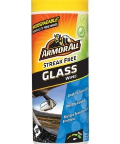 ARMOR ALL Glass Wipes, 100% Plastic-Free And Biodegradeable, One-Step Cleaning, Moisture-Sealed For Freshness, 30 Wipes
