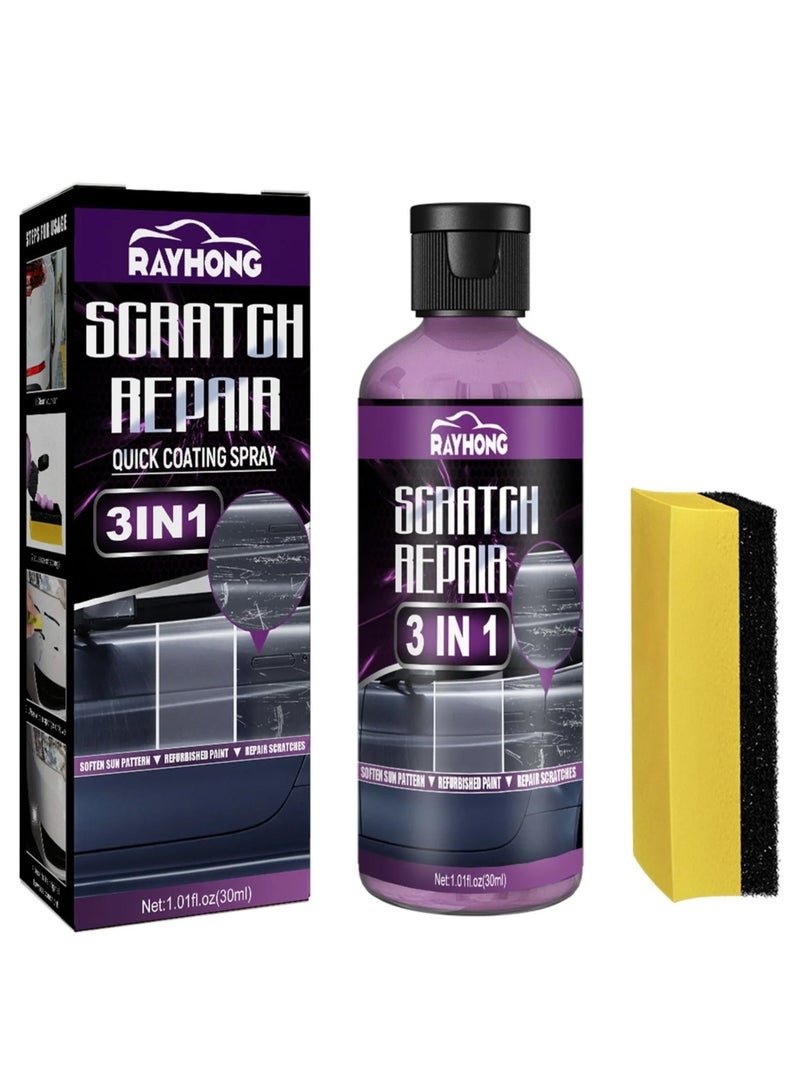 RAYHONG High Protection 3 in 1 Spray, 3 in 1 High Protection Quick Car Ceramic Coating Spray, 3-in-1 High Protection Car Spray, Nano Car Coating Agen