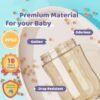 SUPERMAMA PPSU Baby Sippy Cup Boys and Girls Toddler Straw Cups Kids Water Bottle Spill Proof for School Outdoor Or Indoor BPA Free Easy To Hold Purple 325ml