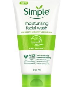 Simple moisturising facial wash 150ml | 100% soap free | Non Comodogenic