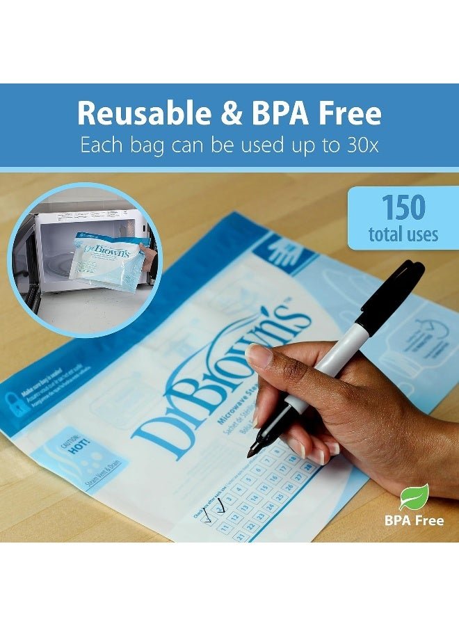 Dr. Brown’s Microwave Steam Sterilizer Bag (5xReusable Bags) - Image 3