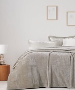 MORANO Viva Soft Blanket | Double Size 220x240 cm | Lightweight 250 gsm | Color - Warm Café Beige | Ideal for Beds, Sofa or Travel