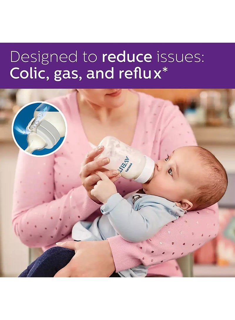Philips Avent Anti-Colic Baby Bottle 9oz/260ml | 2 Bottles | Slow Flow Teat 1M+ | No.1 Brand Recommended By Moms Worldwide | Clinically Proven To Reduce Colic And Discomfort