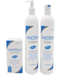 Vanicream Bundle Kit includes Vanicream Cleansing Bar (3.9 oz), Vanicream Shampoo (12 fl oz), and Vanicream Conditioner (12 fl oz)-a complete gentle skincare and haircare solution for sensitive skin.