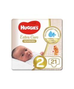 HUGGIES Extra Care Newborn, Size 2, 4 -7  kg, Carry Pack, 21 Diapers