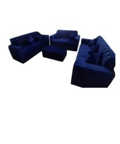 Maharat Al Bahar 8– Seater Sofa Set With Table Blue 190x80x80