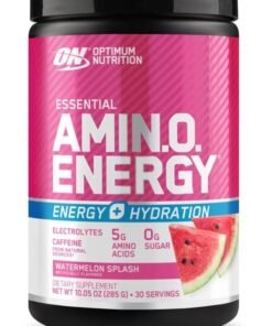Optimum Nutrition Amino Energy Plus Electrolytes Powder - Pre Workout, Bcaas, Amino Acids, Keto Friendly, Anytime Energy Powder - Watermelon Splash, 285 G , 30 Servings