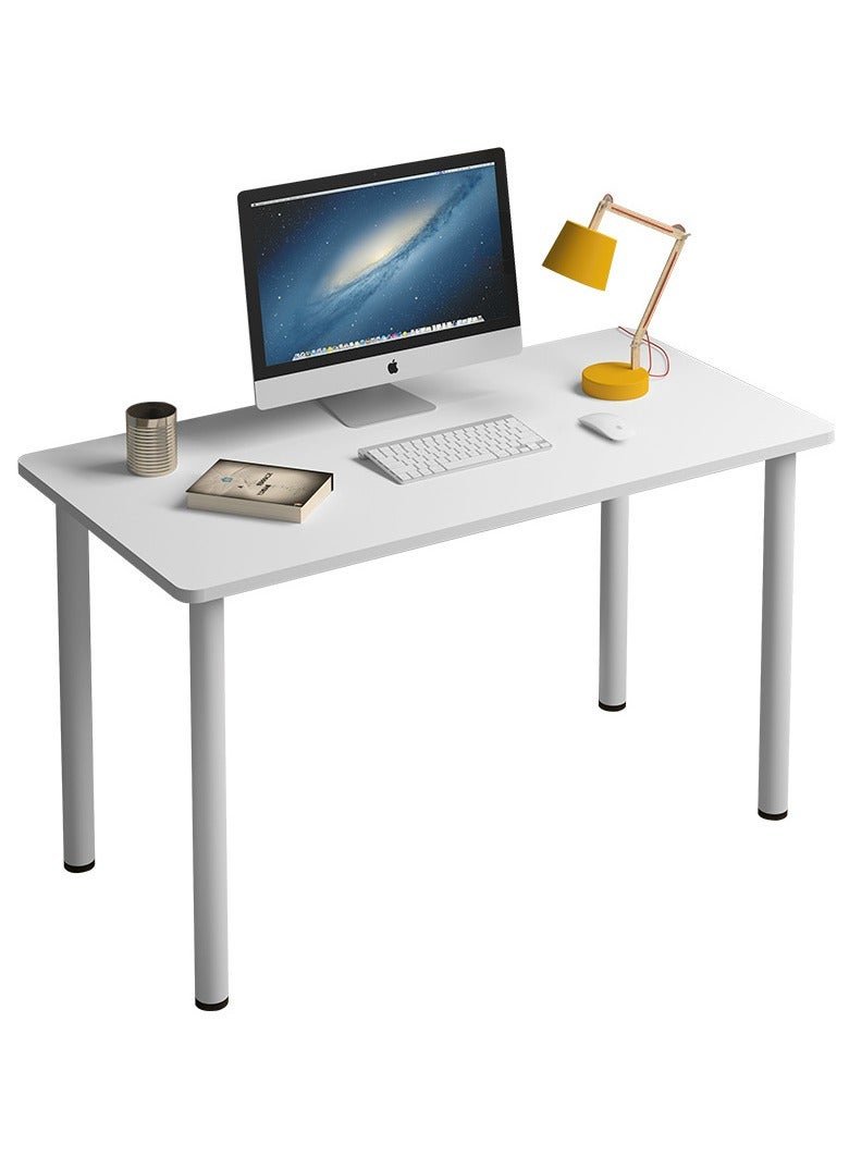 TOMSHOO Computer desk,Office Desk,Writing desk,Simple table for home and office,No Install Needed,120*60*75cm (White)