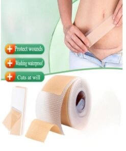 Healife Silicone Scar Tape, Medical Silicone Scar Removal Sheet, Stretch Mark Treatment Waterproof Silicone Scar Sheet, Fade Scar Effective Cosmetic Scar Removal Gel Painless Tape Roll for Cesarean Section, Burn Scars and Other Scars (4cm x 1.5m)