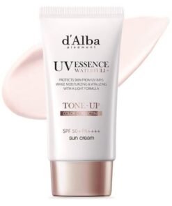 d'alba Piedmont Italian White Truffle Waterfull Tone-up Sunscreen, pure and Vegan hybrid pink tinted moisturizer, glow and brightening sunscreen, gentle and safe use sunscreen