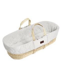 The Little Green Sheep Natural Knitted Baby Moses Basket And Mattressfrom 0 - 4 Months