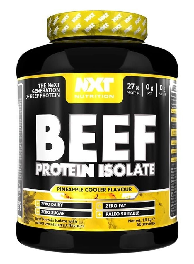 NXT Nutrition Beef Protein Isolate Zero Dairy Pineapple Cooler Flavour 60 Servings 1800g