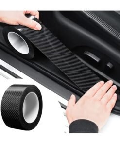GIFT Anti-Scratch Anti-Collision Adhesive Strip Car Door Edge Guard Protector Strip Car Door Scuff Plate Protectors Black Matte Tape for Rear Bumper/Door