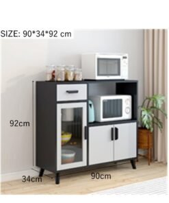 Alternative view of Kitchen Cabinet, Home Sideboard Buffet Cabinet, Modern Coffee Corner Bar Storage Cabinet with Drawers and Doors for Hallway Kitchen Dining Living Room (ZWG014)