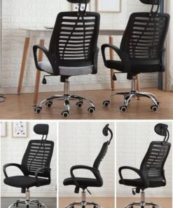 Ergonomic Office Chair, Comfort High Back Swivel Executive Chair with Lumbar Support, Adjustable Headrest, Breathable Mesh Work Chair Home