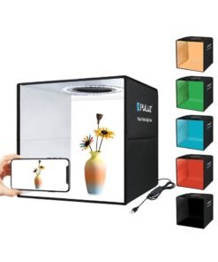 PULUZ 11.8 Inch/30cm  Portable  Photo Lighting Studio Light Box Shooting Tent Box Kit 30cm  Ring Light with 6 Colors Backdrops (Black, White, Yellow, Red, Green, Blue)