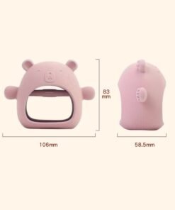 Gonice Teething Toys for Babies 0-6 Months Silicone Hand Teethers Baby Anti Dropping Hand Pacifiers Infant Chew Toys for Sucking Needs(Pink) - Image 3