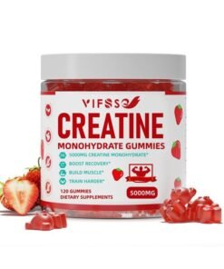 VIFSSG Creatine Monohydrate Gummies 5 g for Men & Women, 120 Sugar Free Gummies with 200 Mg Magnesium Glycinate, 200 Mg L-Threonate for Muscle Support, Energy Boost
