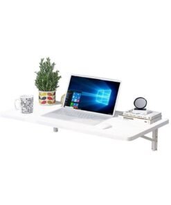 CATANES Folding Table Wall Mounted Computer Desk White 40*60 cm