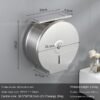 Bluejw 304 Stainless Steel Tissue Box Toilet Large Plate Hand Wipe Roll Paper Box Hotel Engineering Toilet Paper Hand Waterproof Paper Box