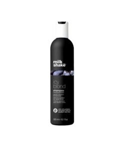 Milk Shake Icy Blond Shampoo – Black Pigment Anti-Yellow Shampoo for Very Light Blonde & Platinum Hair – SLES & Paraben Free with Grapeseed Oil & Integrity 41 for Ash Tones, Shine & Color Protection, 300ml