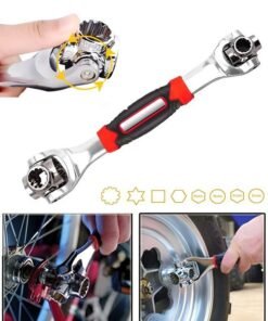 GROIC Universal Wrench 52 In 1 Socket, Works with Spline Bolts, 4-12-Point,Torx,Socket Multifunction Tool with 360 Degree Rotating Head,Spanner for Car Repair