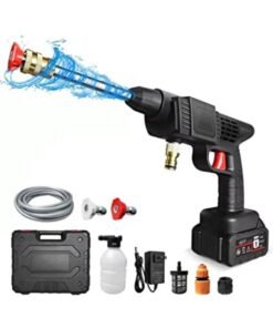 48V Cordless High Pressure Car Washer, 25000mAh 30Bar, Portable Jet Washing Machine for Cars, Gardens, and More, Nozzles and Water Gun Set Included, Efficient Outdoor Cleaning Solution