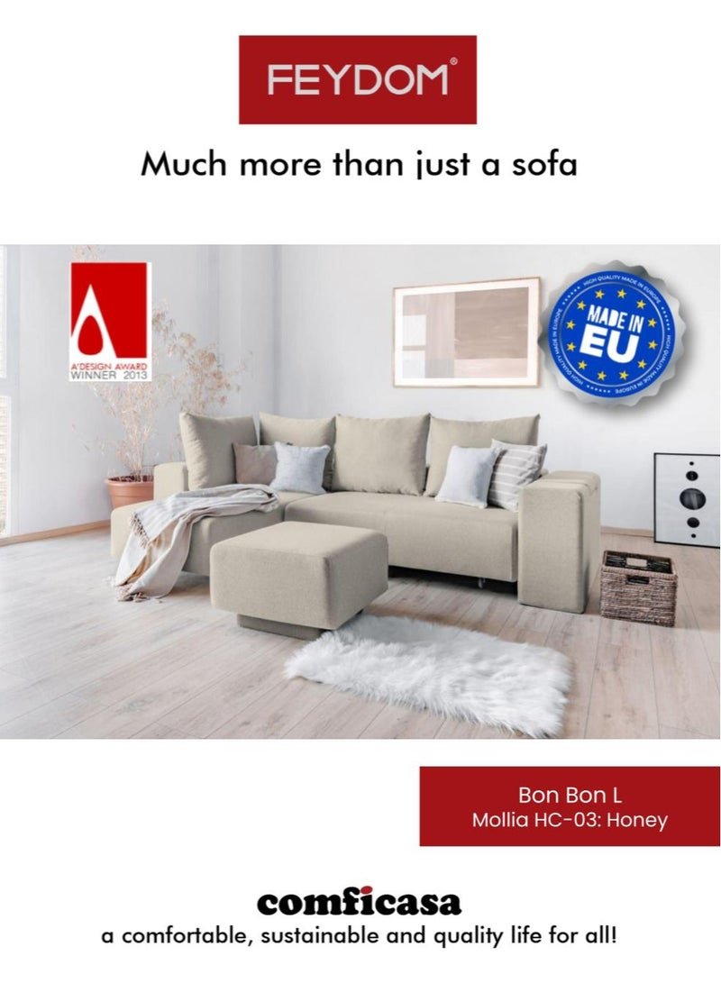 COMFICASA FEYDOM BonBon L: Convertible Sofa Bed - Mollia Honey