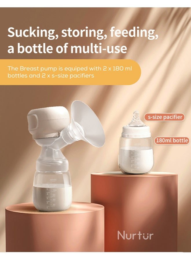 Nurtur Pack Of 1 Electric Breast Pump Wearable Portable And Efficient Wireless Breast Pump Lcd Display Small And Light Weight Extractor Gifts For New Mom Milk Suction White 180Ml - Image 4