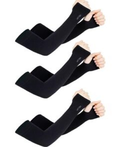 Arabest UV Sun Protection Arm Sleeves, UPF 50 Sports Cooling Arm Compression Sleeves for Men Women Teenager, 3pairs