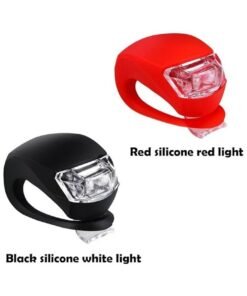4 Pack Bicycle Light, Silicone LED Bike Light Set, 2 PCS Bike Headlight and 2 Pcs Taillight (Red & White) - Image 3