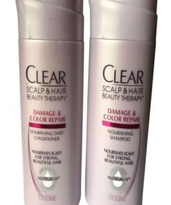 CLEAR Travel Size Shampoo + Conditioner (1.7oz each) Scalp & Hair Damage & Color Repair Kit