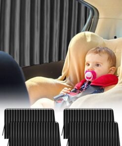 GROIC Car Window Shades,4 Pcs Car Curtains Window Covers Interior Full Priavcy Protection, Car Front Window Sun Shades,Car Rear Window Sun Shades,Privacy Magnetic Black Covers Car Curtains,Car Interior