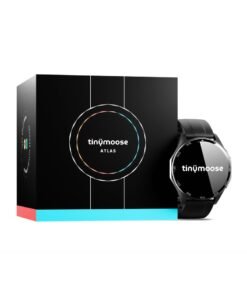 TinyMoose Smart Watch Atlas | Super HD AMOLED 1.43 inch Display, Built-In GPS, AI-Powered Fitness Tracking, Heart Rate & SpO2 Monitor, 30M Water Resistant, Bluetooth Calling, Super Responsive Touchscreen, for Android & iOS – Midnight Black