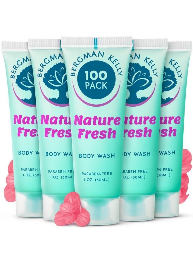 BERGMAN KELLY Travel Size Body Wash (1 Fl Oz 100 Pk Nature Fresh) Delight Your Guests With A Refreshing & Soothing Hotel Body Wash Quality Mini And Small Size Guest Hotel Toiletries In Bulk