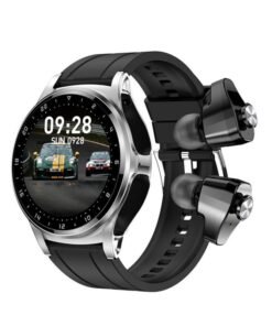 AROAQ GT66 Smart Watch with Earbuds 1.39 Inch Round Fitness Tracker with Heart Rate Sleep Monitoring and 100+ Sport Modes for Men and Women