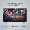 GEEPAS 32 Inch HD Smart LED TV With Remote Control, HDMI And USB Ports, Head Phone Jack, PC Audio In ,Wi-Fi, Android 14.0 With E-Share,YouTube Etc GLED3202SCHD Black