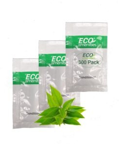 Eco Amenities Travel Size Hair Conditioner for Women Men Hotel Supplies for Guests Refreshing Bulk Travel Size AirBnB Toiletries 035fl oz 10ml 300 pack Green Tea Scent Easy Tear Sachets