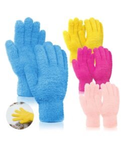 Barakah 4 Pairs Microfiber Cleaning Gloves, Reusable No-Scratch Washable Dusting Mittens for Kitchen, House, Cars, Plants, Mirrors, Lamps, Blinds, Household Dusting Tools