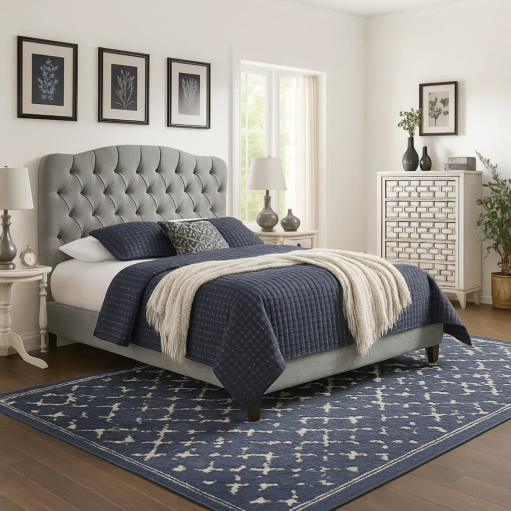 Diamond Tufted Bed