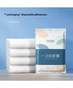 Disposable Bed Sheet Four-piece Hotel Supplies Travel Portable Double Cotton Disposable Bedding Pillowcase Quilt Cover-Color:Sterilized Pillowcase-Specifications:Set/single Piece