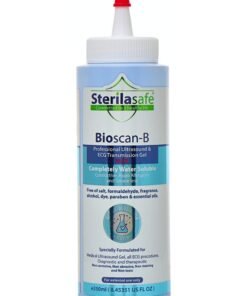 Sterilasafe BioScan-B Professional ECG Medical Ultrasound Transmission Gel, Blue, 250 ml