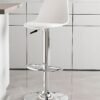 DubaiGallery Bar Stools Nordic Bar Chair Luxury Home Bar Stool Metal Legs with Velvet Cushion High Chair Bar Chair Back Bar Stoola Bar Chairs
