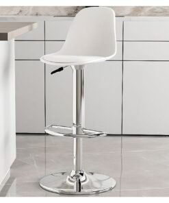 DubaiGallery Bar Stools Nordic Bar Chair Luxury Home Bar Stool Metal Legs with Velvet Cushion High Chair Bar Chair Back Bar Stoola Bar Chairs