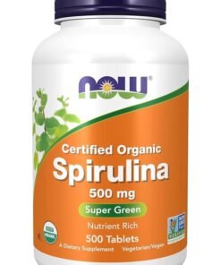 Now Foods Certified Organic Spirulina Supplement 500 mg - 500 Tablets
