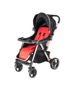 Belecoo Urban Lux 3 City Stroller – Bold Red | Sleek, Foldable & Travel-Ready